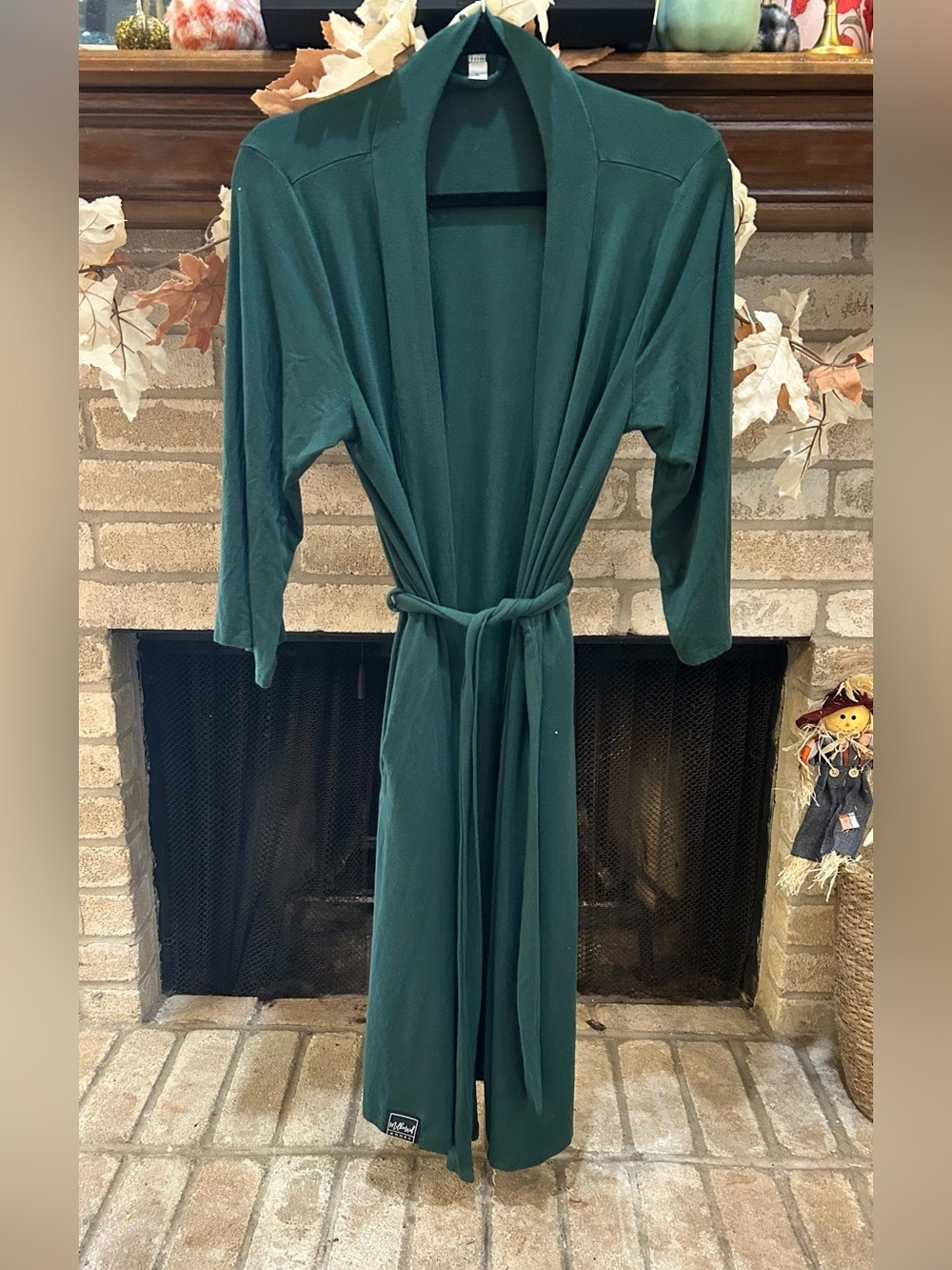 Women’s Deep Teal Long Sleeve Wrap Dress with Tie Belt EUC